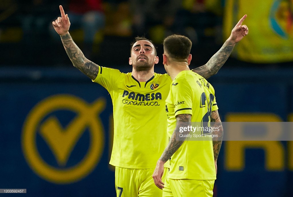 Paco Alcácer celebrando su primer gol con el Villarreal el pasado 2 de febrero. (Foto de Quality Sport Images/Getty Images)