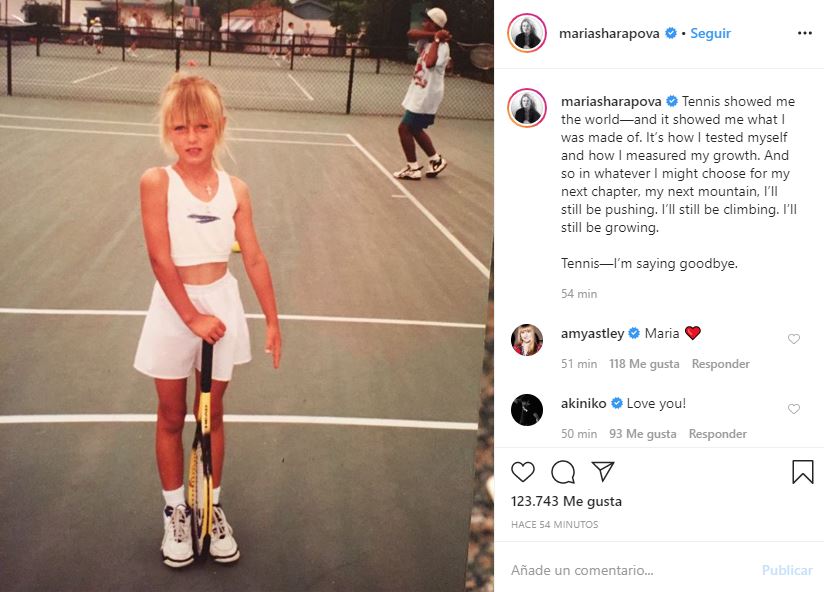 La tenista rusa anuncia su despedida del tenis profesional a través de Instagram 