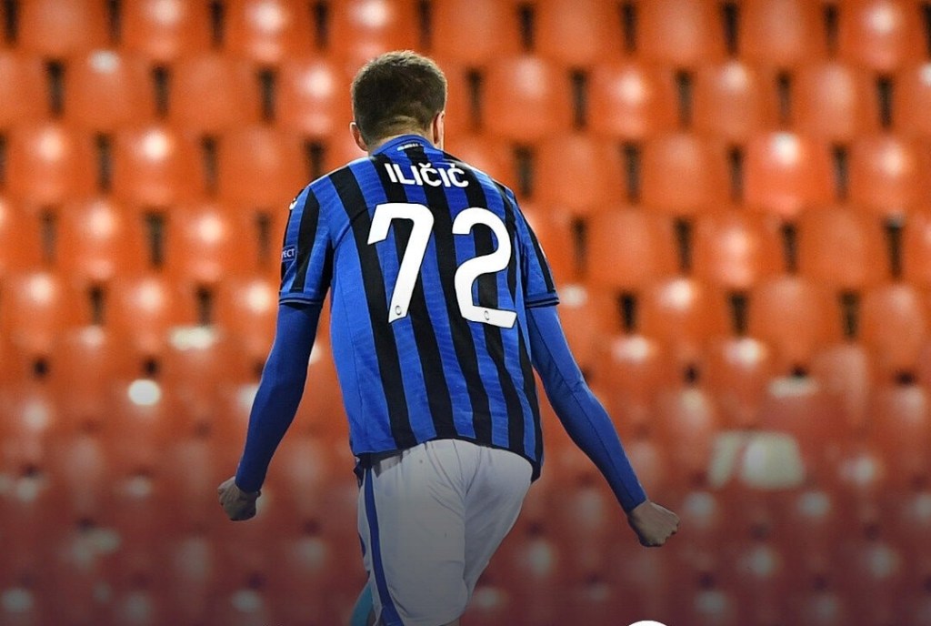 Ilicic celebrando un gol